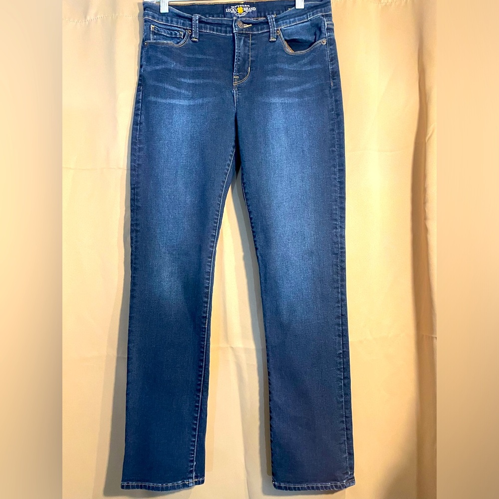 Lucky Brand Brooke Straight Mid Rise Slim Fit Stretch Blue Jeans Women's 8/29
